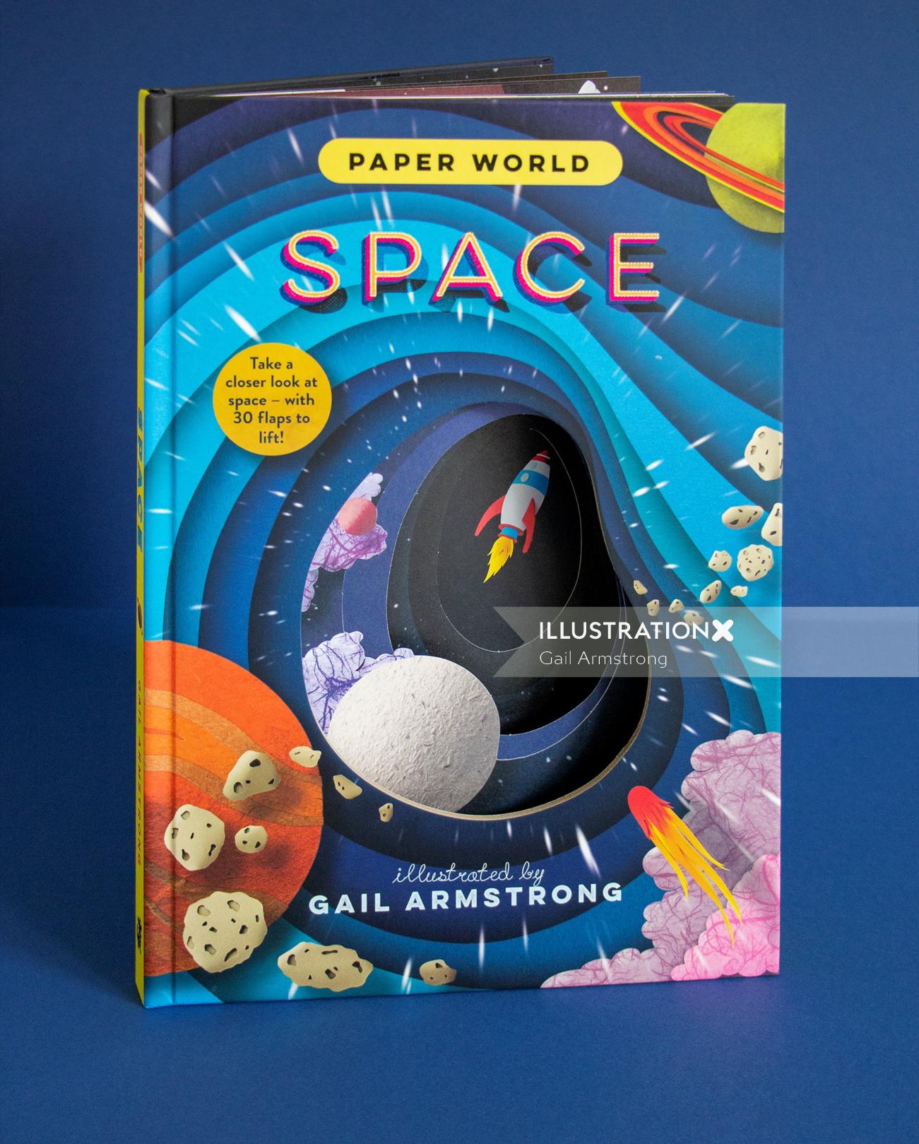 Paper World: Space ブックカバーイラスト