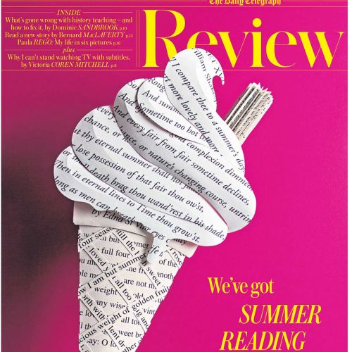 Cover design for Telegraph Review Magazine's summer reading books