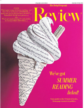 Design de capa para os livros de leitura de verão da Telegraph Review Magazine