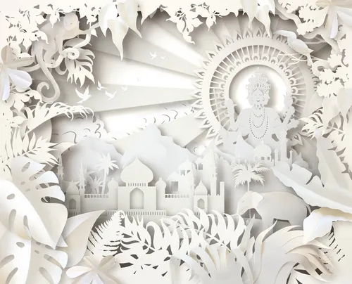 Papierkunst hinduistischer Göttinnen