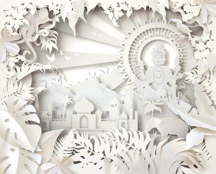 Paper art of Hindu goddesses