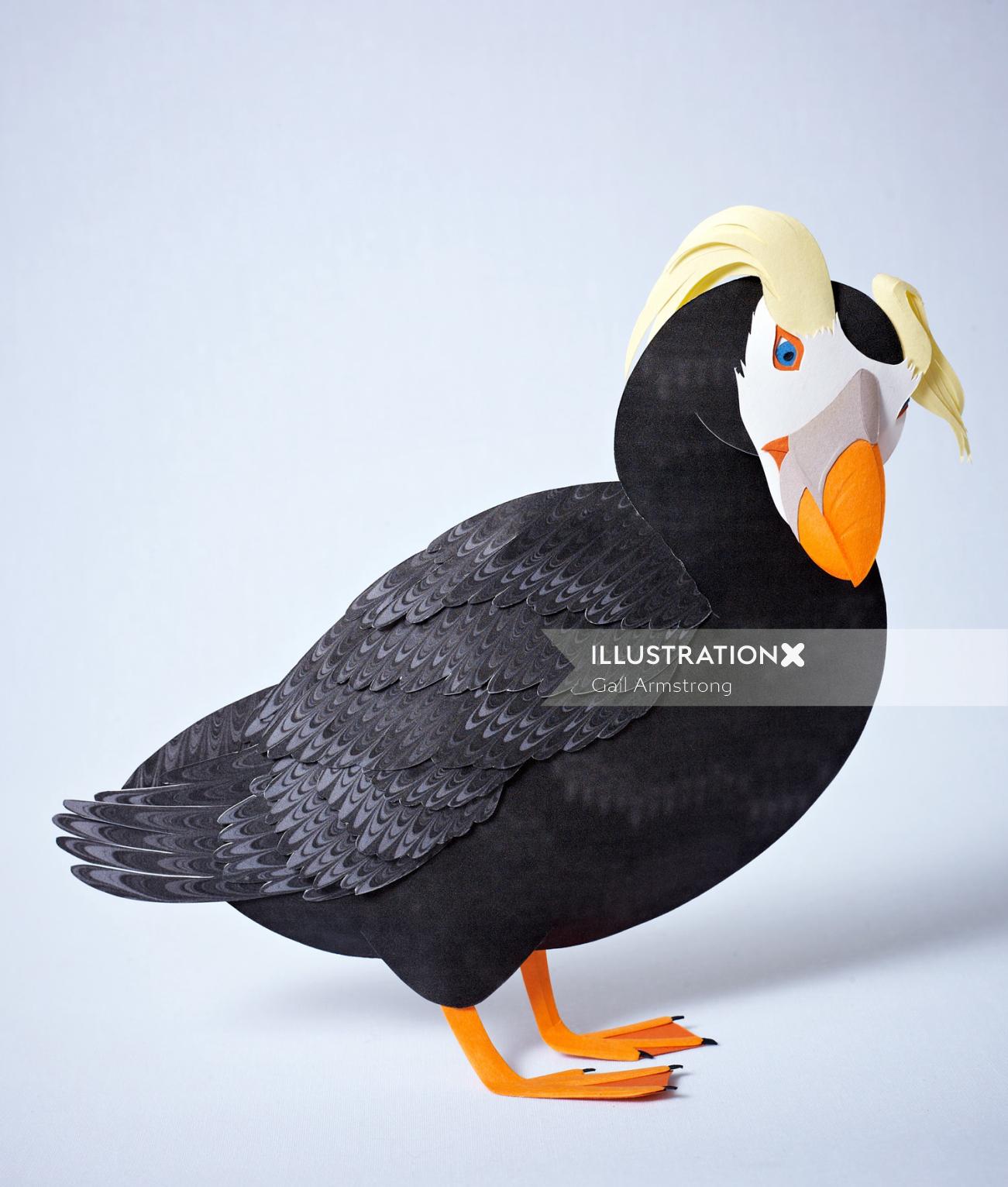 illustration of tufted puffin