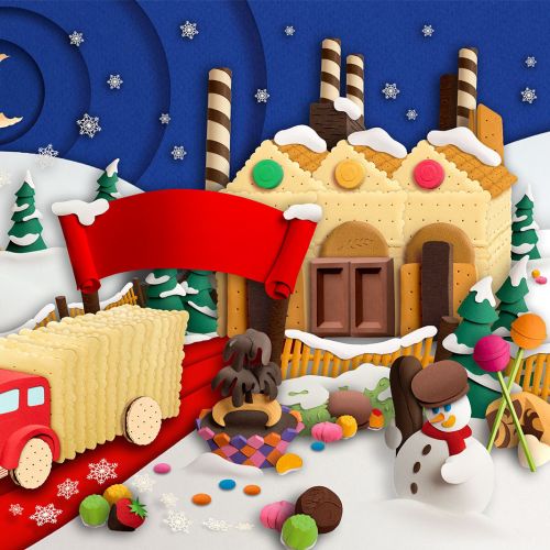 Christmas gingerbread house paper craft
