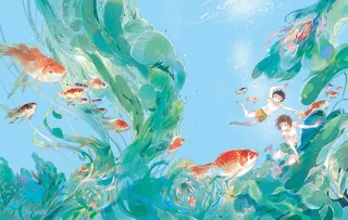 魚を飼う現代の子供たち
