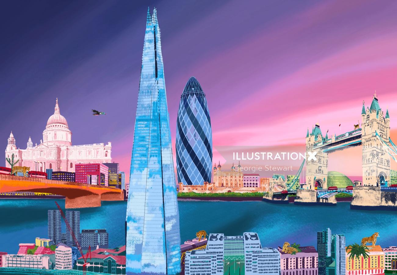 Urban Jungle Illustration By Georgie Stewart