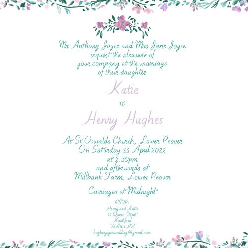 Wedding Invitation lettering illustration