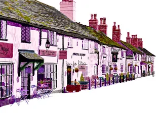 Architecture of the buildings in Prestbury Village