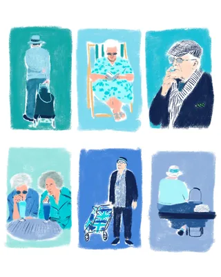 Sketching of David Hockney's lifestyle