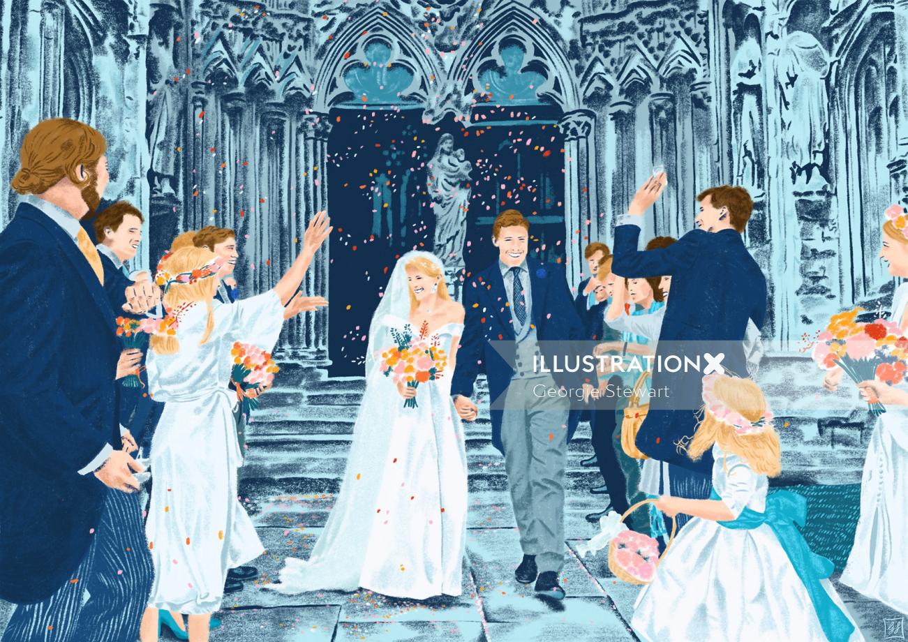 ウィル・ロウルズの結婚式のアートワーク