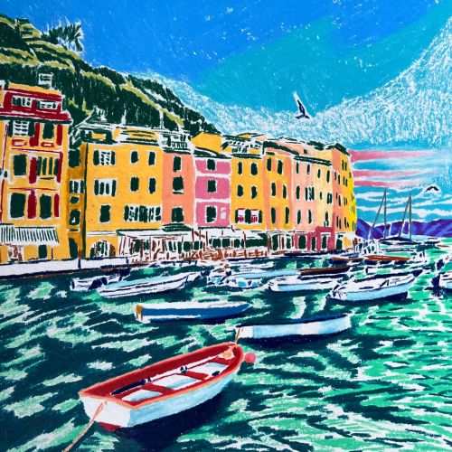 Places & Locations drawing of Portofino, Italy