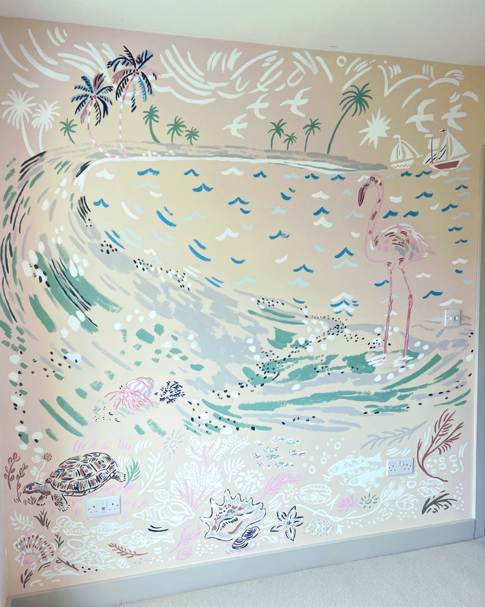 Conception murale d&#39;une île tropicale