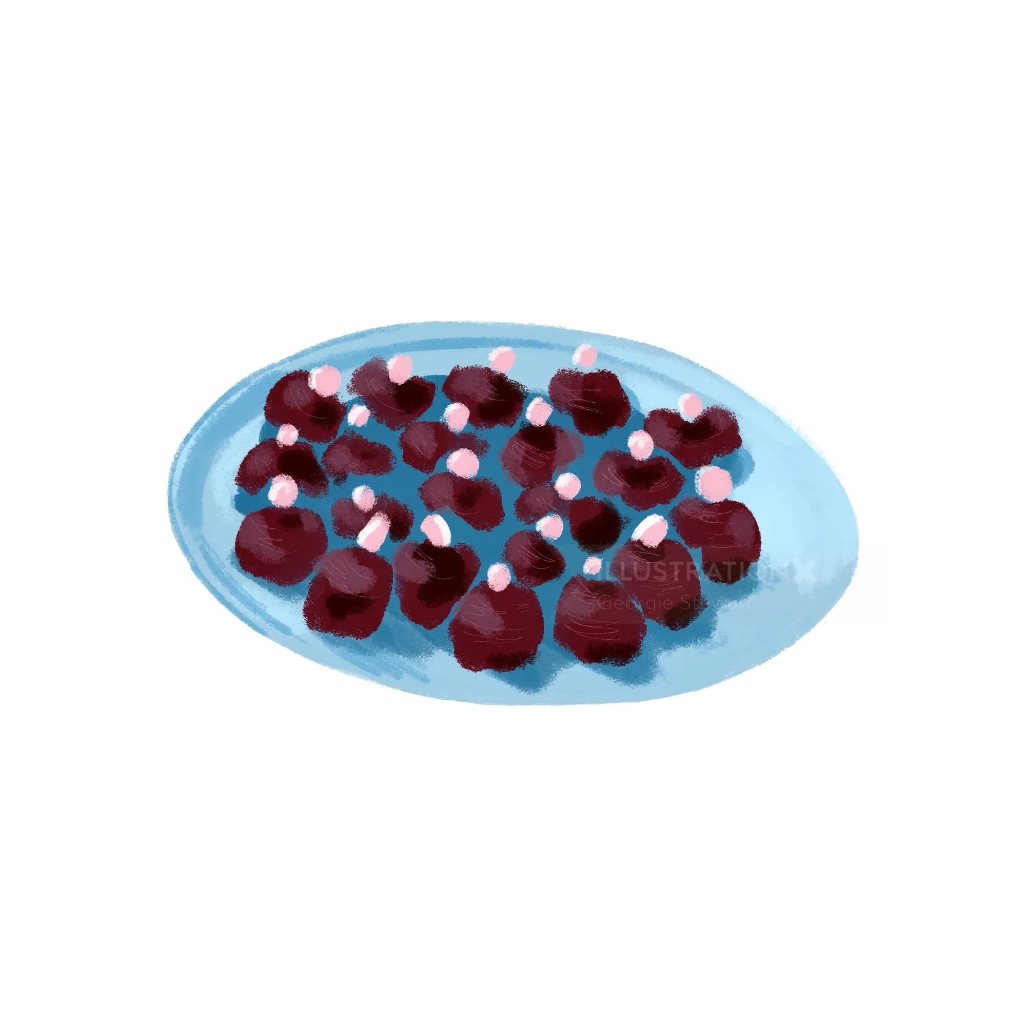 Sweet chocolate balls drawing