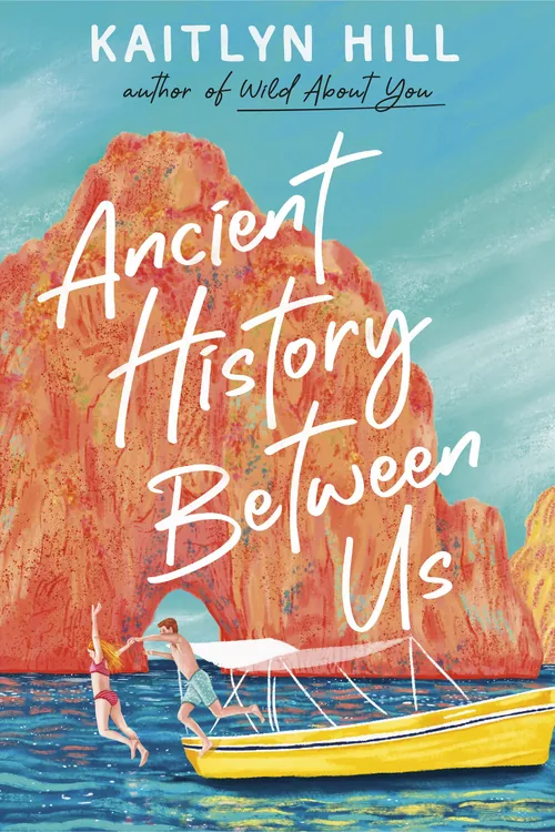 Book cover by Georgie Stewart showing people by boat and red rock formations