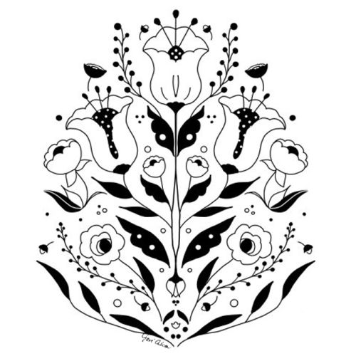 Botanical illustration of Flower Emblem