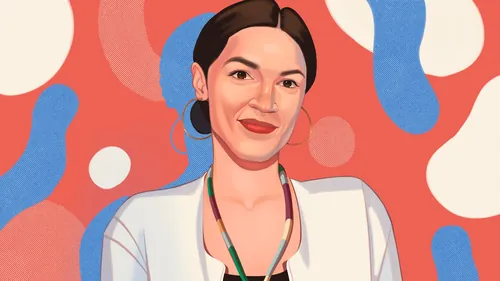Ilustração de Alexandria Ocasio-Cortez por German Gonzalez