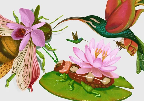 Criaturas surreais que fundem animais e plantas, por German Gonzalez