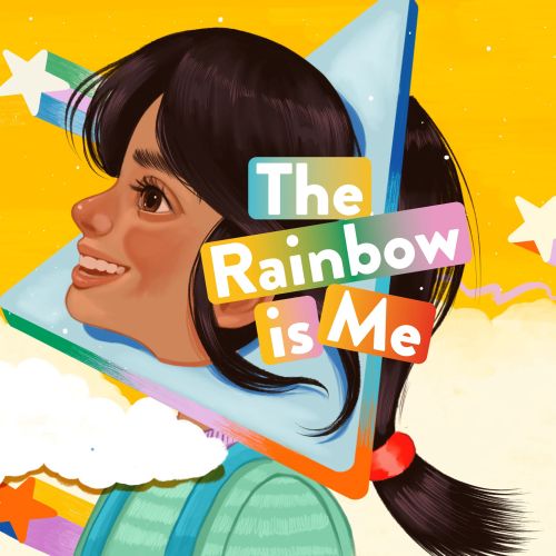 Illustration from The Rainbow Is Me by German Gonzalez featuring a girl and rainbow colors