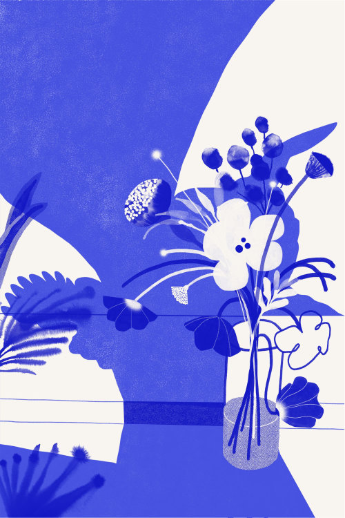 Gina Rosas ilustra flores decorativas