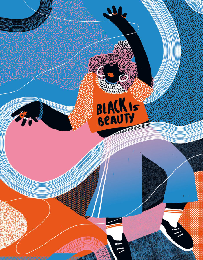 L&#39;illustration conceptuelle du noir est la beauté