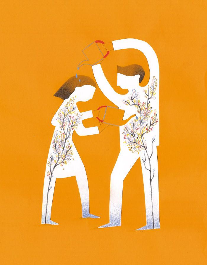 Illustration conceptuelle de l&#39;arrosage des plantes