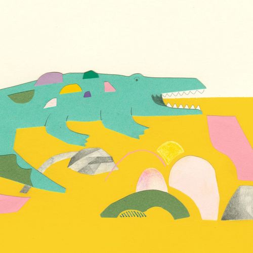 Paper art of crocodile 