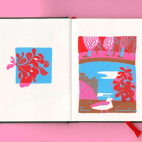 Graphic design of summer vibes