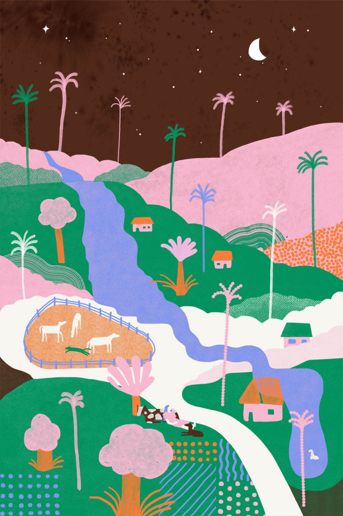 Countryside tropical forest landscape by Gina Rosas