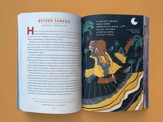 Portrait illustration of Esther Forero from Good Night Stories For Rebel Girls by Gina Rosas Moncada