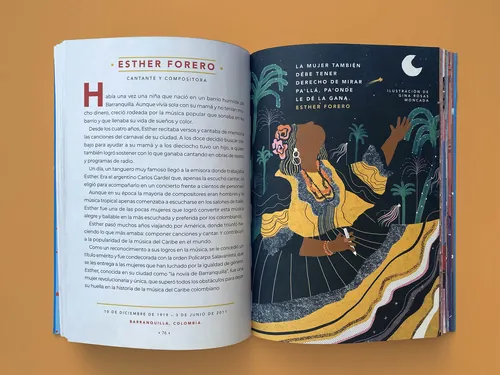 Portrait illustration of Esther Forero from Good Night Stories For Rebel Girls by Gina Rosas Moncada
