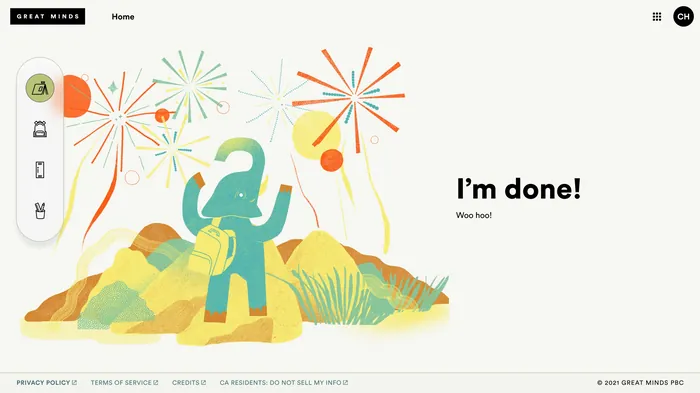 Elephant celebrating with fireworks, by Gina Rosas Moncada