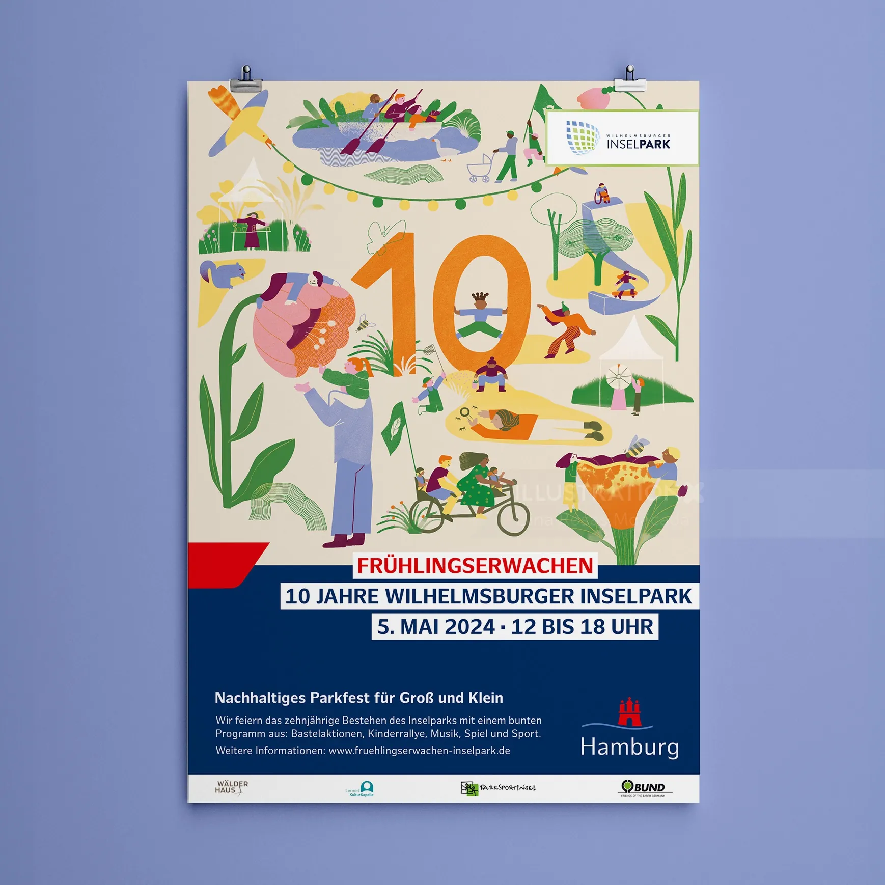 Frühlingswachen poster by Gina Rosas Moncada for Wilhelmsburger Inselpark