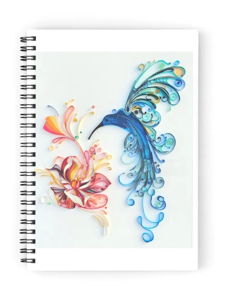 Ilustração em aquarela da Glimpsecraft representando uma flor e penas semelhantes às de um pavão.