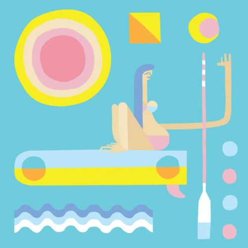 Abstract figure with oar and geometric shapes by Go Suga