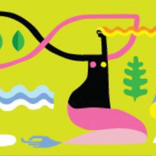 Abstract geometric shapes and bold colors by Go Suga