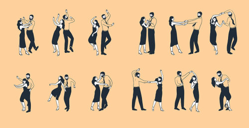 Graphic design of Learning how to swing dance