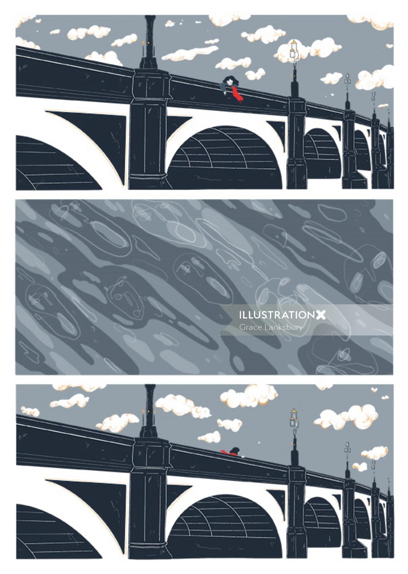 ロンドン橋のデジタル絵画