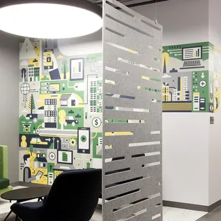 Office interiors wall mural art