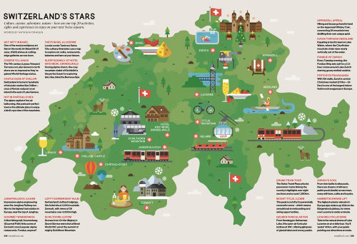 Switzerland map illustration 