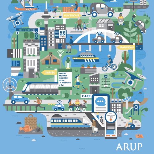 Auckland roadmap illustration for Arup company