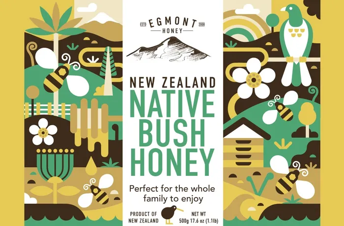 Advertising illustration of Native Bush Honey 