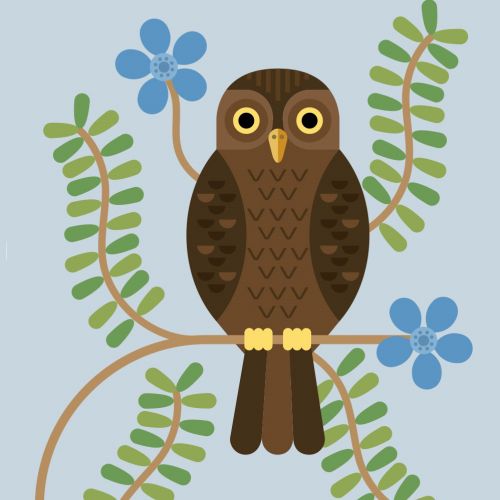 Painting of Owl bird 