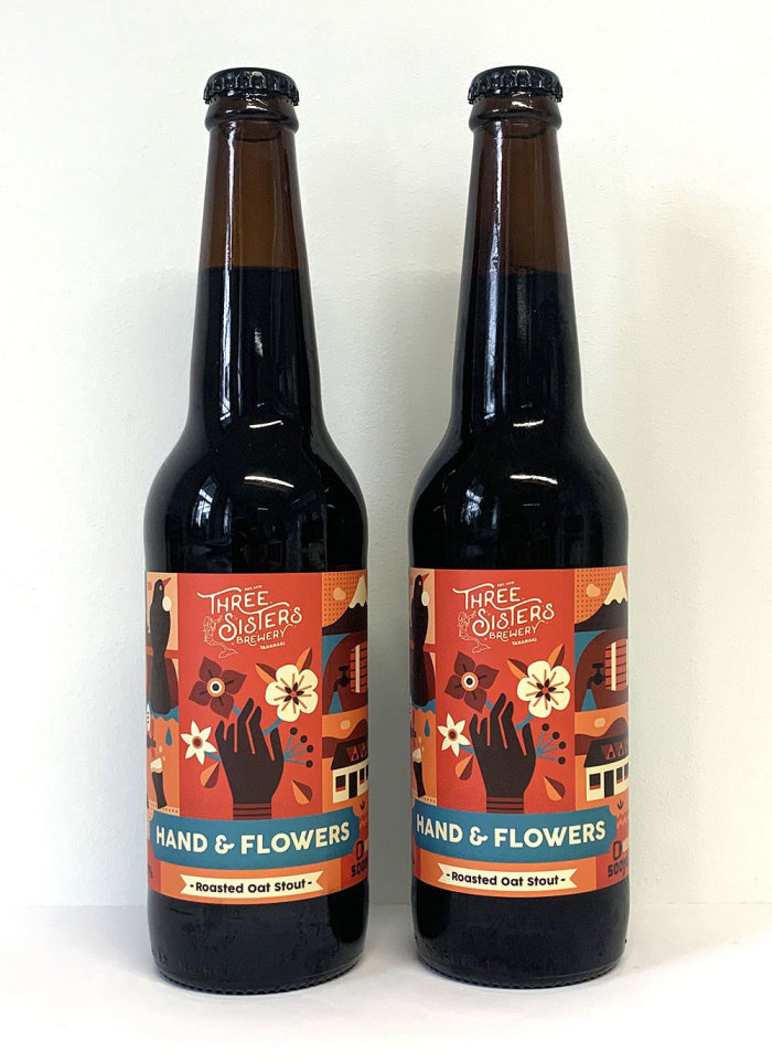 Packaging illustration of Three Sisters Brewery 