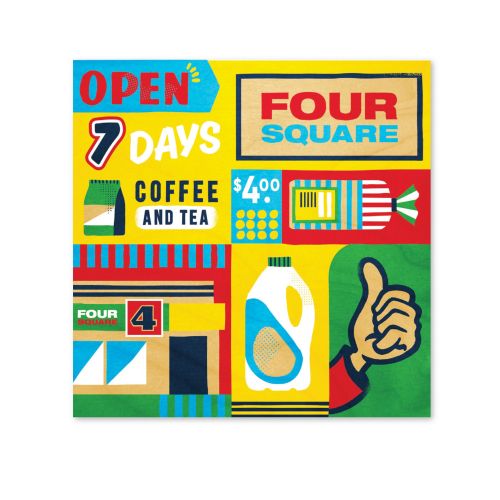Advertising brochure of Four Square supermarket