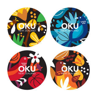 Diseño de etiquetas para té orgánico Kawakawa