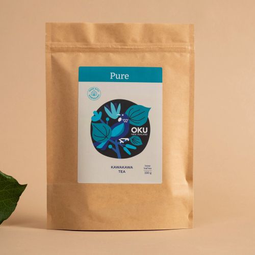 Packaging of Oku 150g loose leaf tea