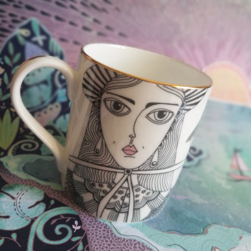 Decorative coffee cup
