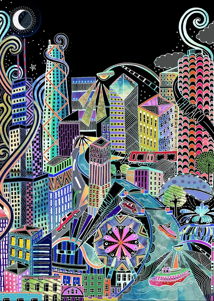 Fashion city illustration
