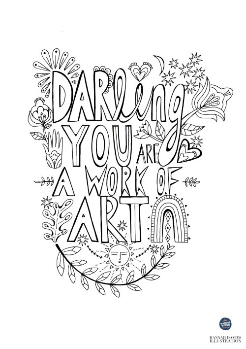 Decorative text darling you are a work art