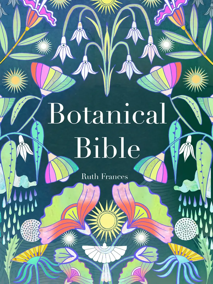 Colorful botanical book cover illustration by Hannah Davies