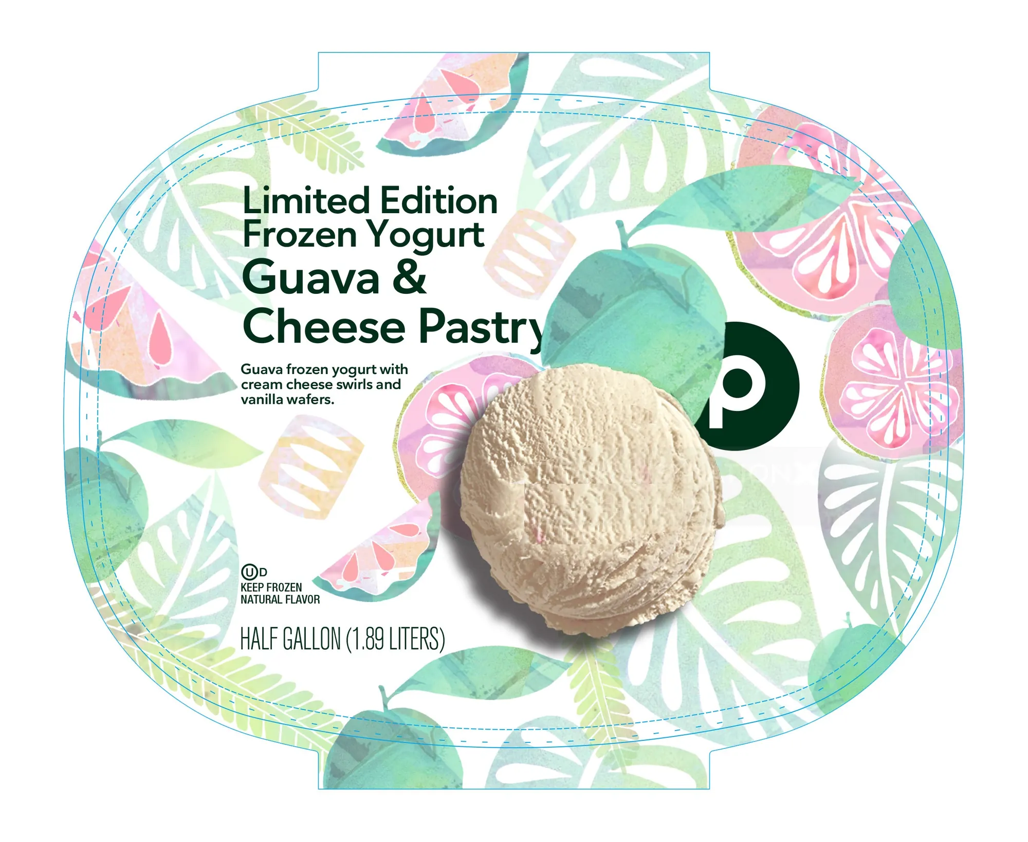 Limited edition frozen yogurt tub with guava and cheese pastry flavor by Hannah Davies